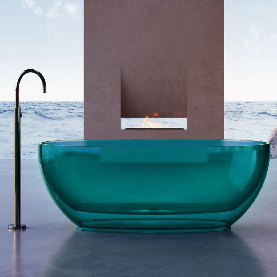 Photo Transparent bath Abber Kristall 170x75 AT9703Aquamarin Turquoise