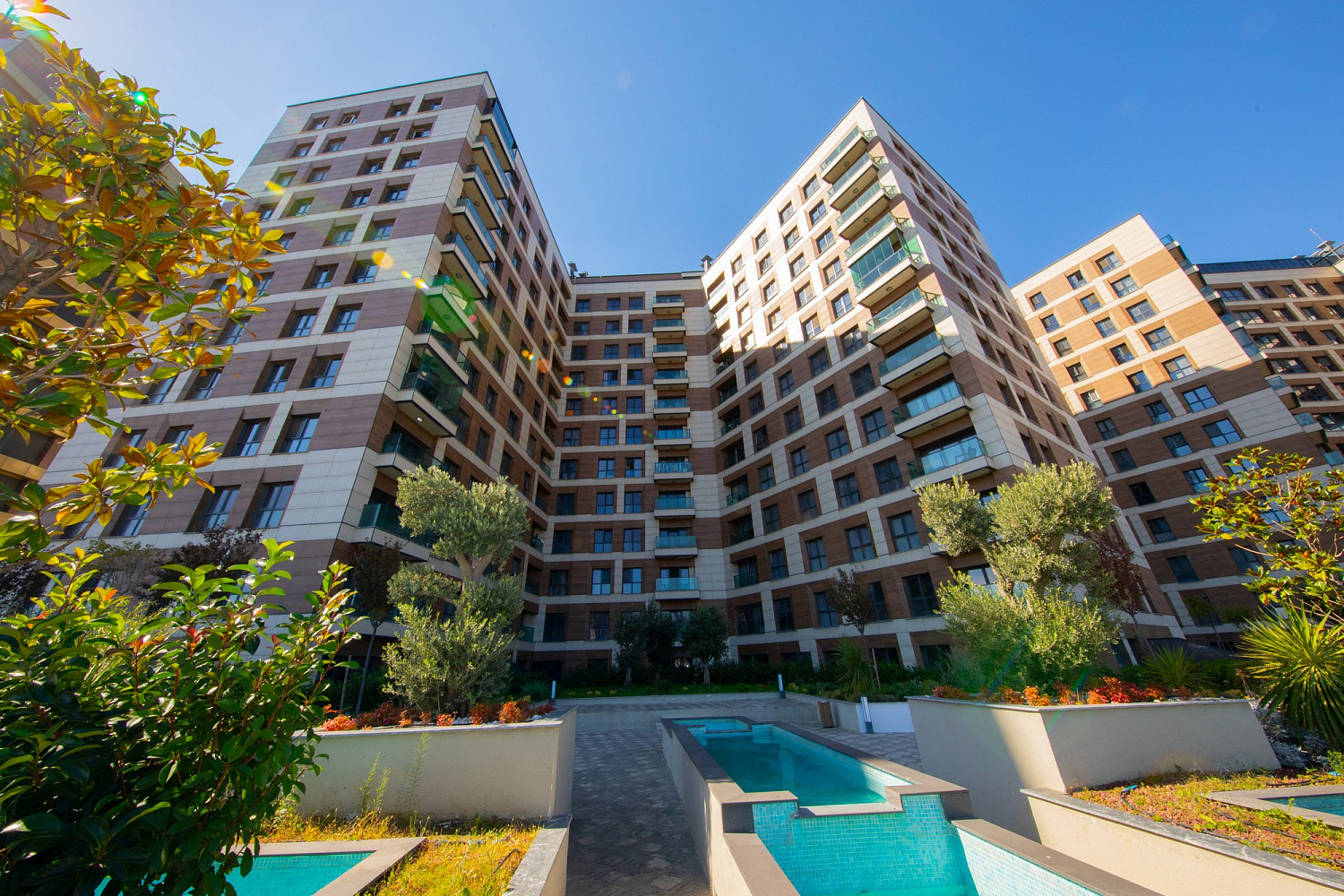 Modern residential complex near the main highways