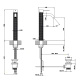 Photo Gessi sink mixer 316 54204#239 stainless steel