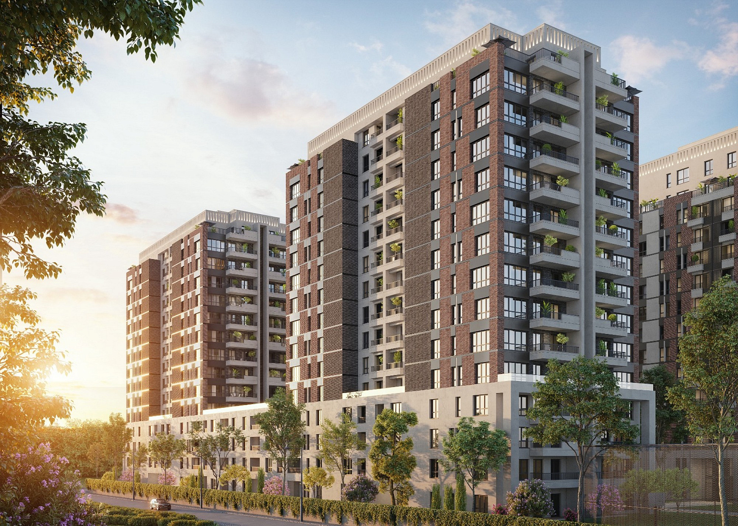 Modern residential complex with family infrastructure