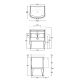 Photo Simas Lante 60 LAM70 nero black cabinet