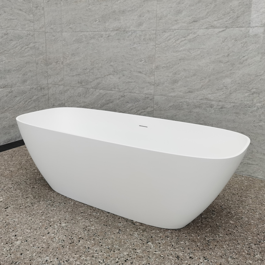 Photo Bath of artificial stone Abber Stein 165x70 AS9632 white matte