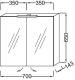 Photo Mirror cabinet 70 cm Jacob Delafon EB786RU-G1C, white shiny
