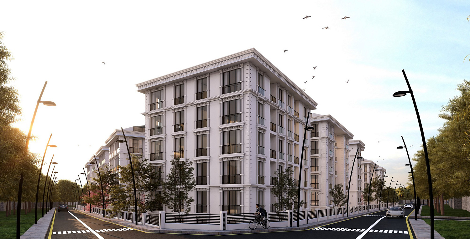 Residential project by the sea with developed infrastructure