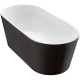 Photo Acrylic bath BelBagno 170x80 BB71-1700-NERO-W0 black and white