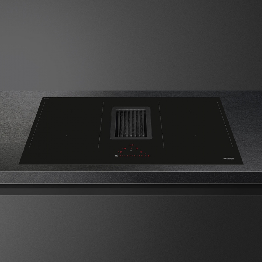 Photo Induction hob with built-in hood Smeg HOBD482D