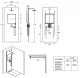 Photo Jacob Delafon Ecrin E803001-D35 shower system with thermostat and backlit chrome/gray