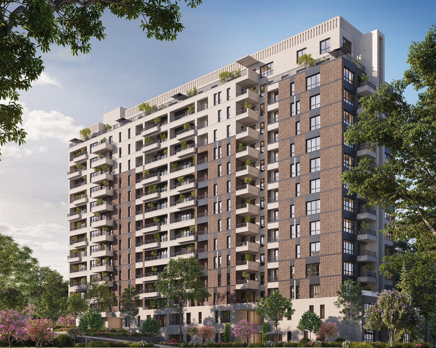 Modern residential complex with family infrastructure