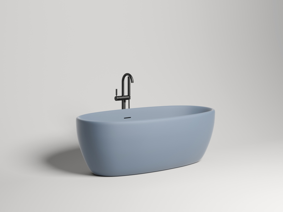 Photo Bath of artificial stone Salini Luce 170x85 100121MF painting by RAL completely