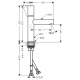 Photo Axor Uno 45002820 grinded nickel sink mixer