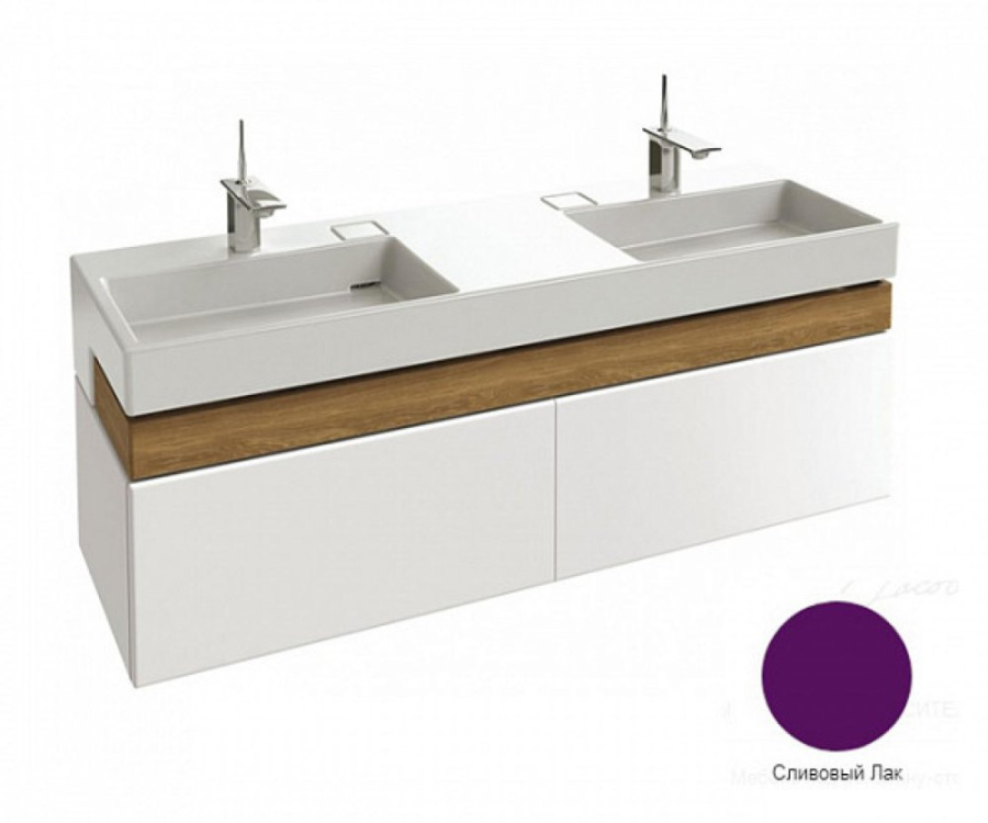 Photo Bathroom under the sink 150 cm Jacob Delafon Terrace EB1189-F26 plum varnish