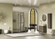 Photo Roca Apex door left with side panel 140x80 ZRU9307900 weapons steel, glass transparent