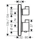 Photo Shower mixer with the thermostat Ecostat Square 15714140 hidden installation, for 2 consumers, polished bronze