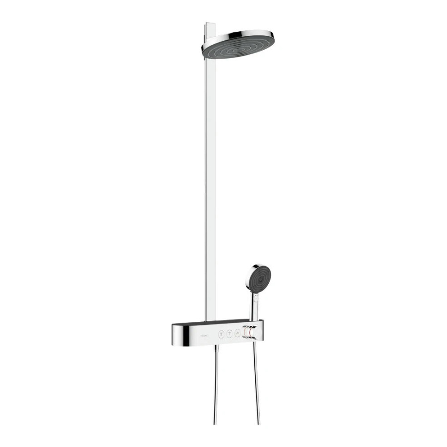 Photo Shower stand hansgrohe Pulsify S Showerpipe 24240000 ShowerTablet Select 400, chrome
