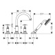Photo Mixer on board bath Axor Montreux 16544340 with shower set grinded black chrome