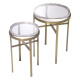 Photo Set of two side tables Hoxton (brass)