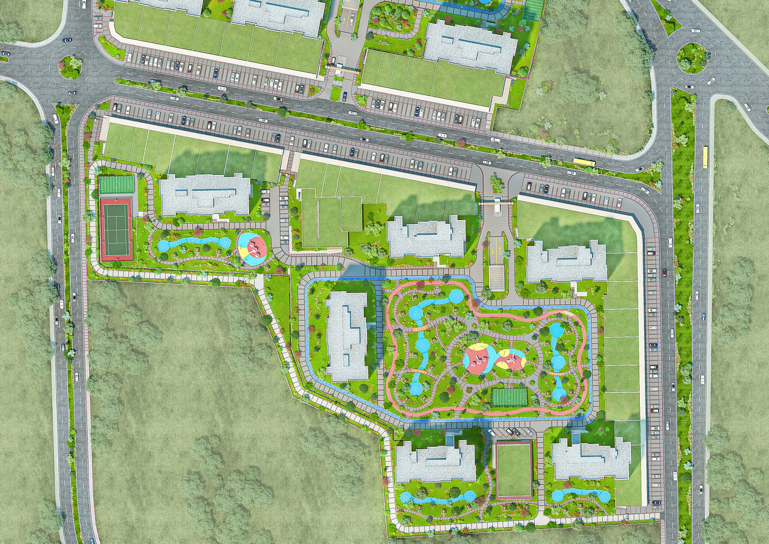 Cozy residential complex in a quiet area