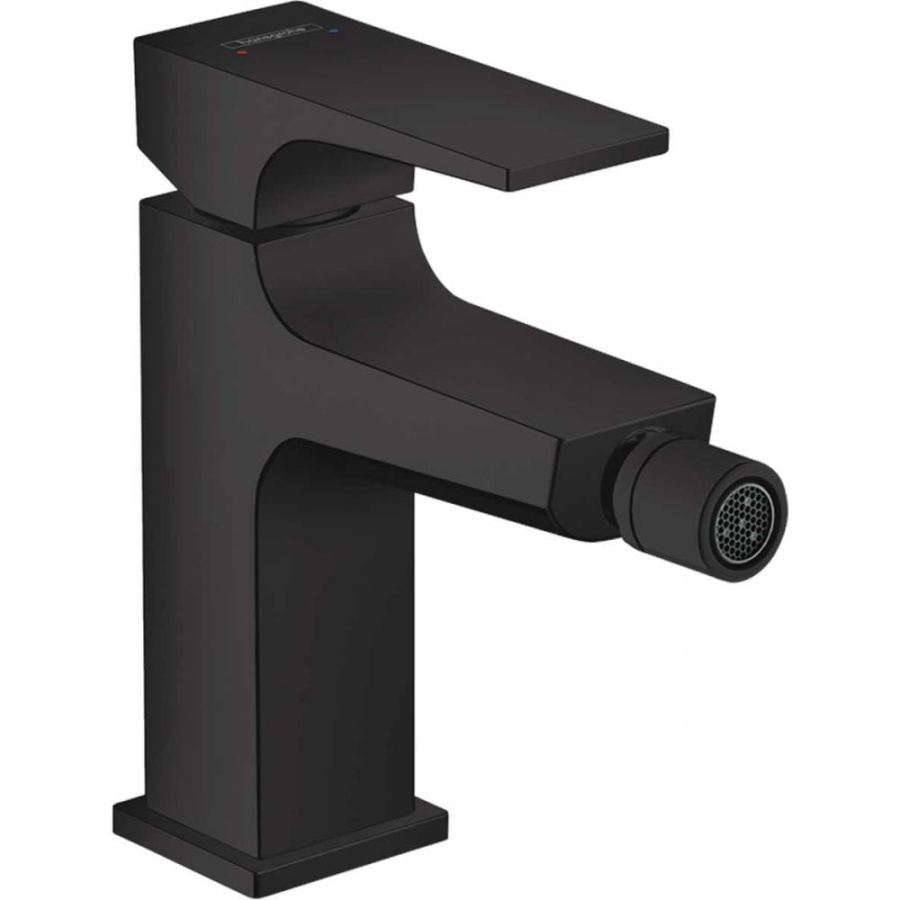 Photo Bidet mixer hansgrohe Metropol 32520670 with drain valve Push-Open, matte black