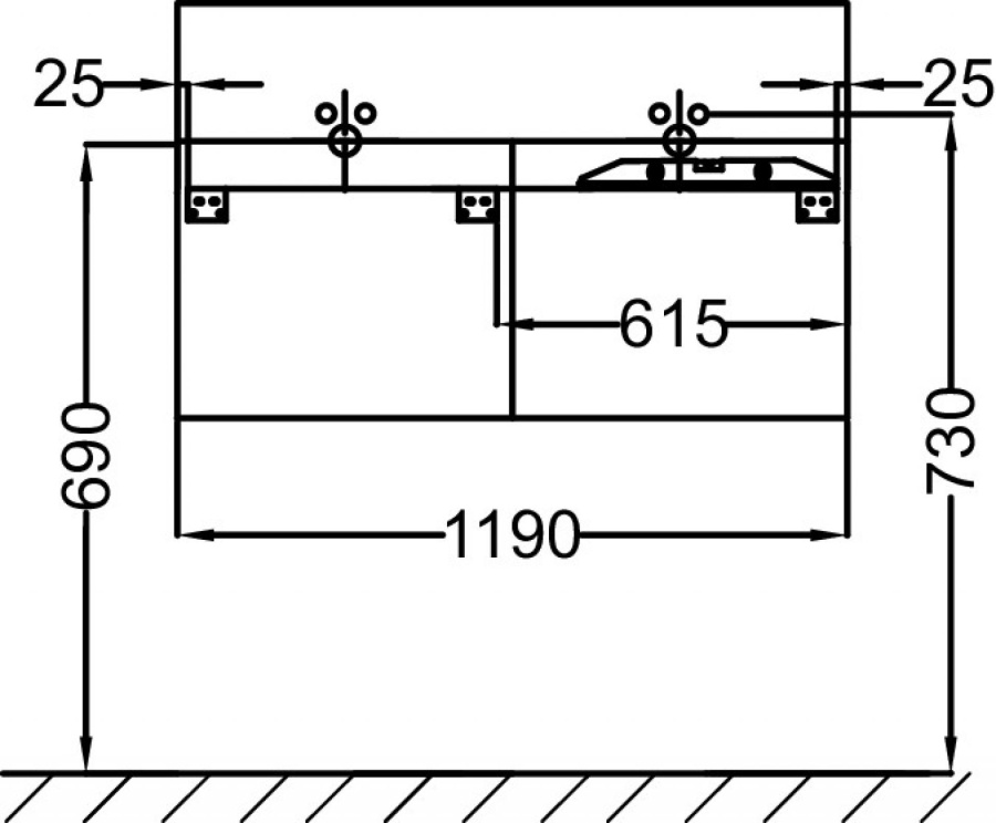 Photo Stand under the sink 120 cm Jacob Delafon Terrace EB1188-M49-M49, white matte