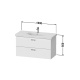 Photo The cabinet under the sink Duravit Xbase 100 XB619304949 matte graphite