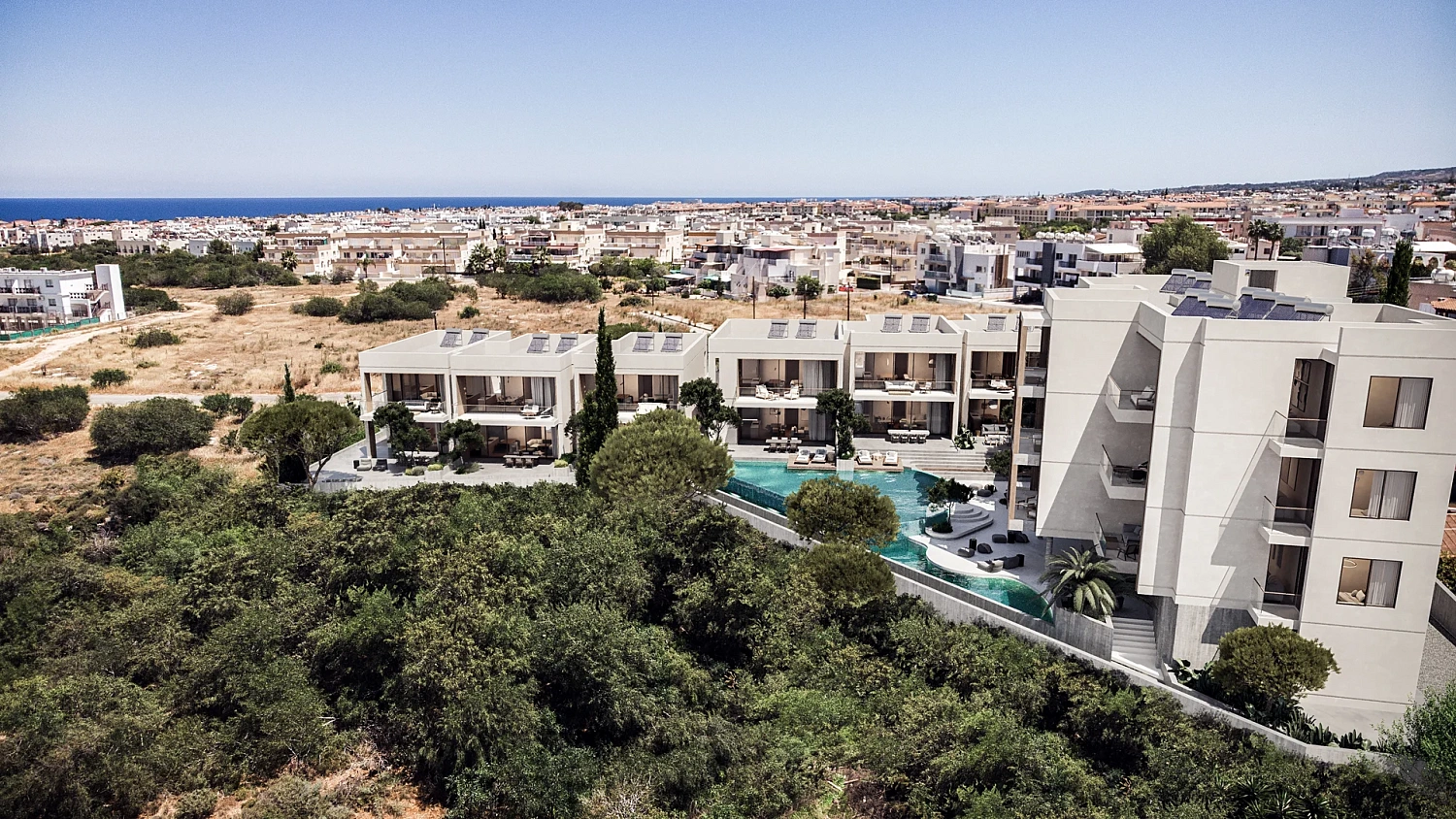 Blue View Residential Complex. With a view of azure.
