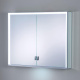 Photo Closet mirrored Keuco Royal Lumos 100 14304172301 with backlit anodized silver/white glass