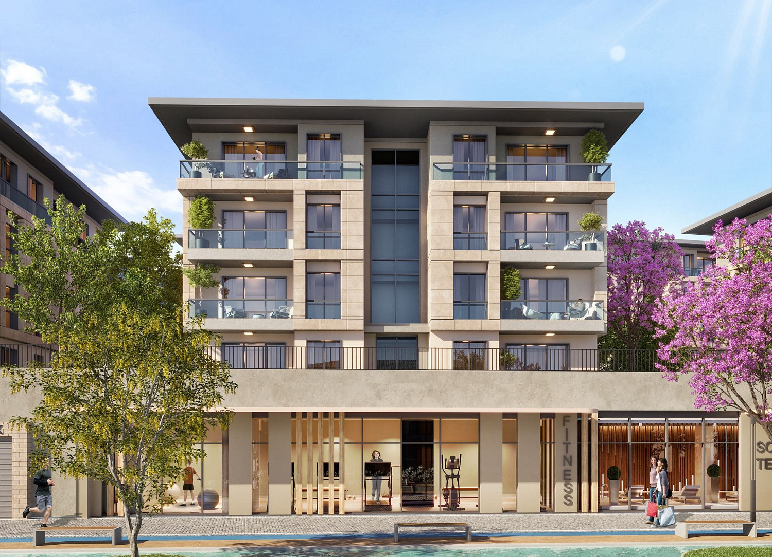 Modern residential quarter with extensive infrastructure