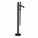 Photo Bath mixer and shower Kludi Bozz 385903976 with shower set black matte