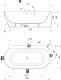 Photo Acrylic bath Ravak Freedom Corner II Tec R 175x86 CC81700000,000 right black and white
