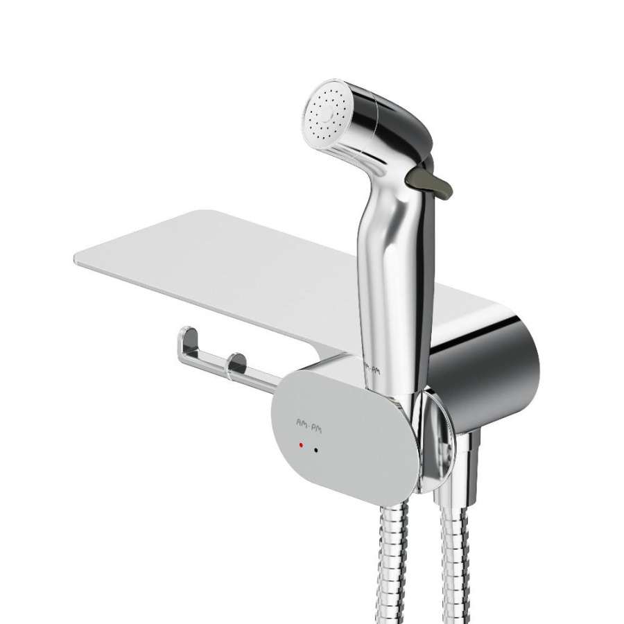 Photo AM.PM Inspire V2.0 CK50C1704W toilet with hygienic shower and accessories