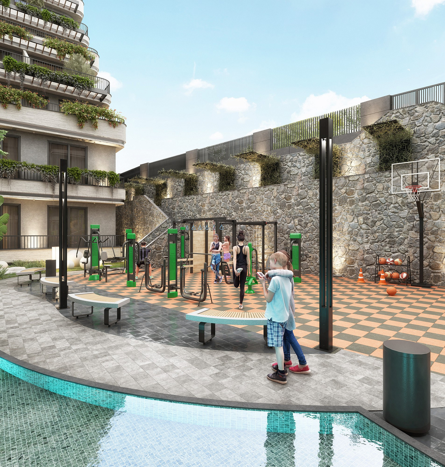Cozy residential complex in the green zone