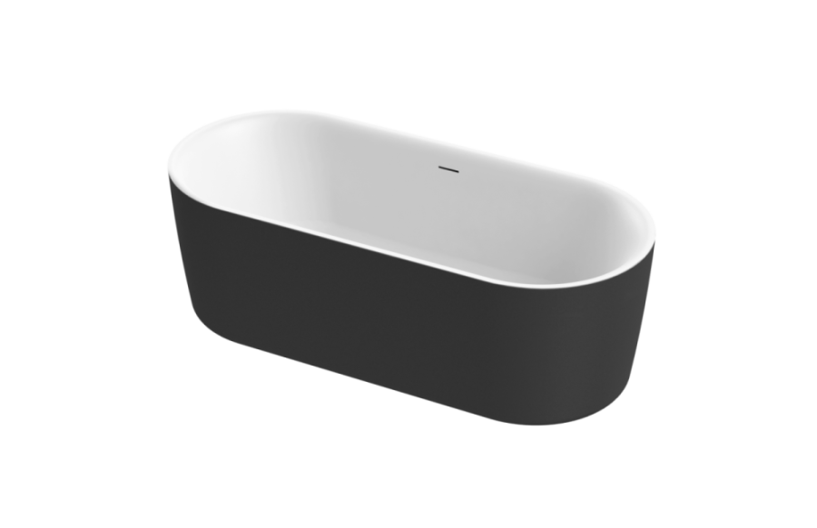 Photo Acrylic bath Cezares Metauro METAURO-INT-Central-180-80-60-B-W-MATT