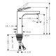 Photo Axor Citterio 39023340 grinding black chrome sink mixer