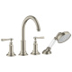 Photo Mixer on board bath Axor Montreux 16550820 with shower set polished nickel