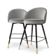 Photo Set of two Roche half-bar chairs (light grey)