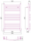 Photo Towel warmer water Sunerja Arkus 800x500 051-0251-8050 aged brass