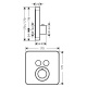 Photo External part of the shower thermostat Axor ShowerSelect 36707140 grinded bronze