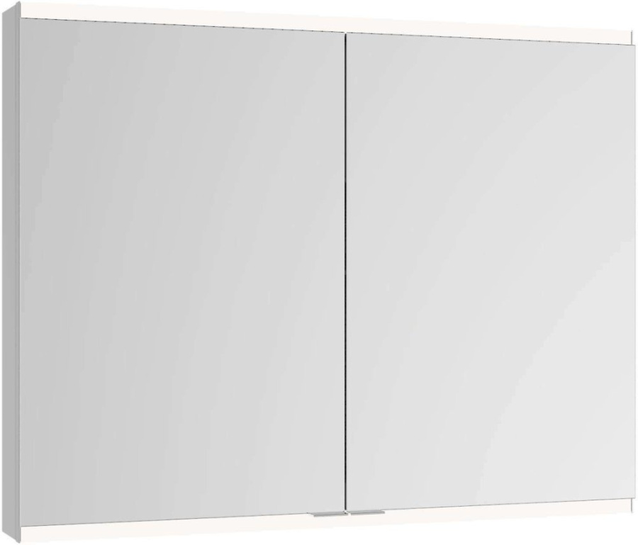 Photo Closet mirrored Keuco Royal Modular 2.0 80 800211080000300 with backlit anodized silver/white glass