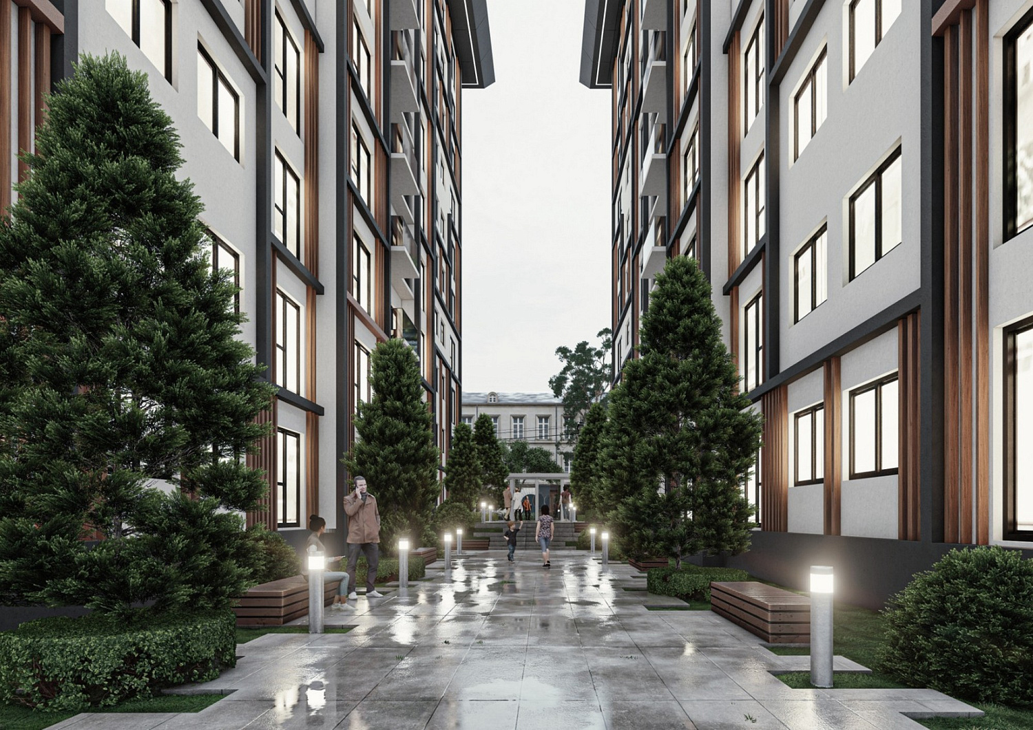Club residential complex in the central district