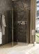 Photo Roca Apex door left with side panel 120x90 ZRU9307877 matte gold, tinted glass