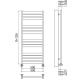 Photo Towel warmer water Terminus Latte 500*1256 30*30/50*10 P13 4620768886164