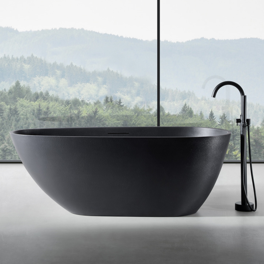 Photo Bath of artificial stone Abber Dortmund 170x75 AM9911B black