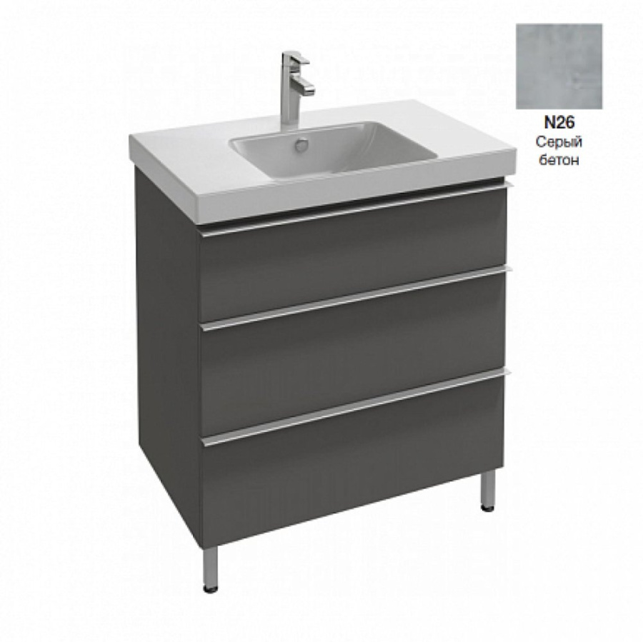 Photo 77 cm Jacob Delafon Odeon Up EB993-N26, gray concrete