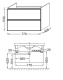 Photo Tumb under the sink 75 cm Jacob Delafon Odeon Up EB895-N14 gray anthracite