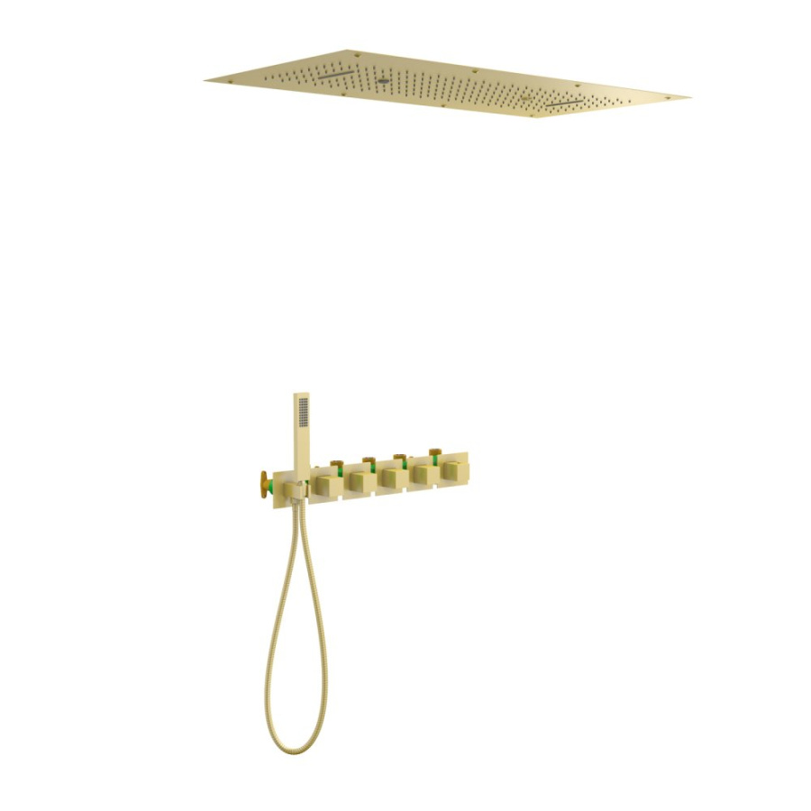 Photo Shower system built-in with thermostat Timo Petruma SX-5329/17SM gold matte