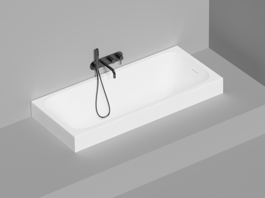 Photo Bath of artificial stone Salini Orlando 160x70 102115GF painting by RAL completely