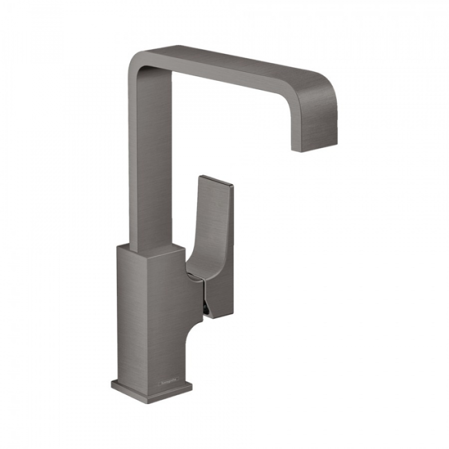 Photo Sink mixer hansgrohe Metropol 230 32511340 with drain valve Push-Open, polished black chrome