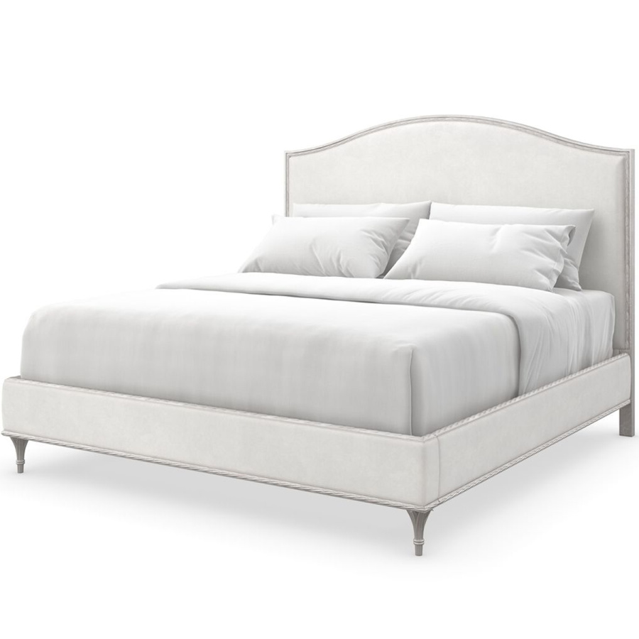 Photo Fontainebleau Platform bed (silver finish, Queen Size)