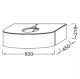 Photo The sink cabinet 85 cm Jacob Delafon Presquile EB1106-V13 Palisander veneer