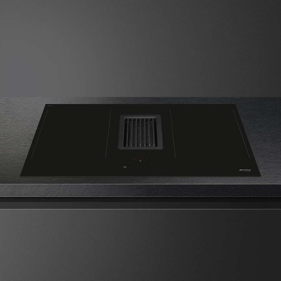Photo Induction hob with built-in hood Smeg HOBD482D